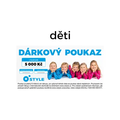 DÁRKOVÝ POUKAZ 5000,- děti